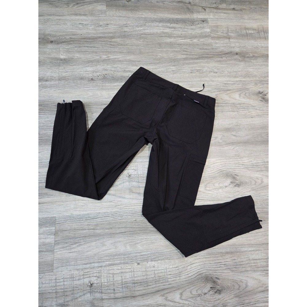 Patagonia Black Nylon Elastane Zipper Drawstring Pocket Pants for Women